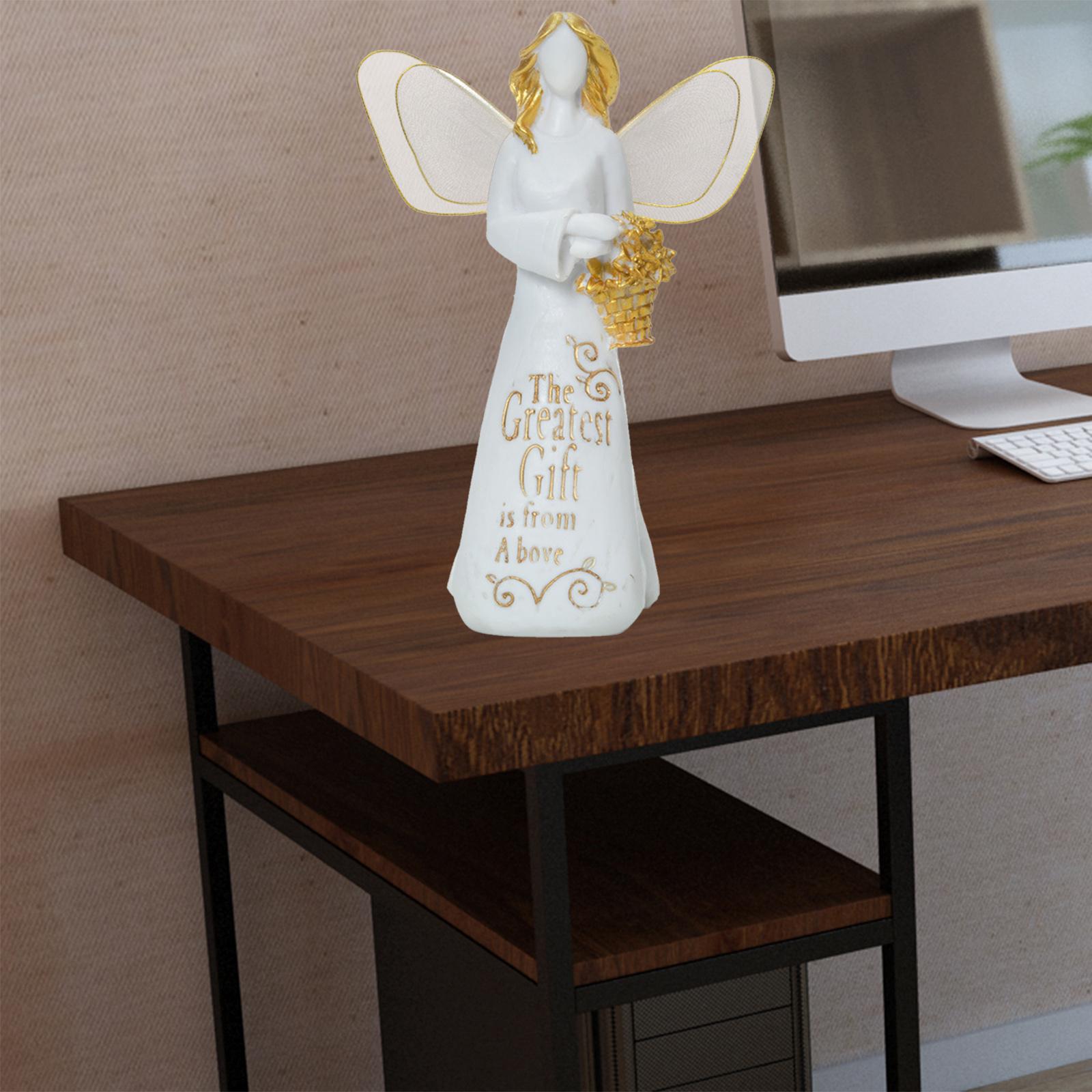 Angel Figurines Angel Statue Angel Xmas Decorative Angel Model White Style 2