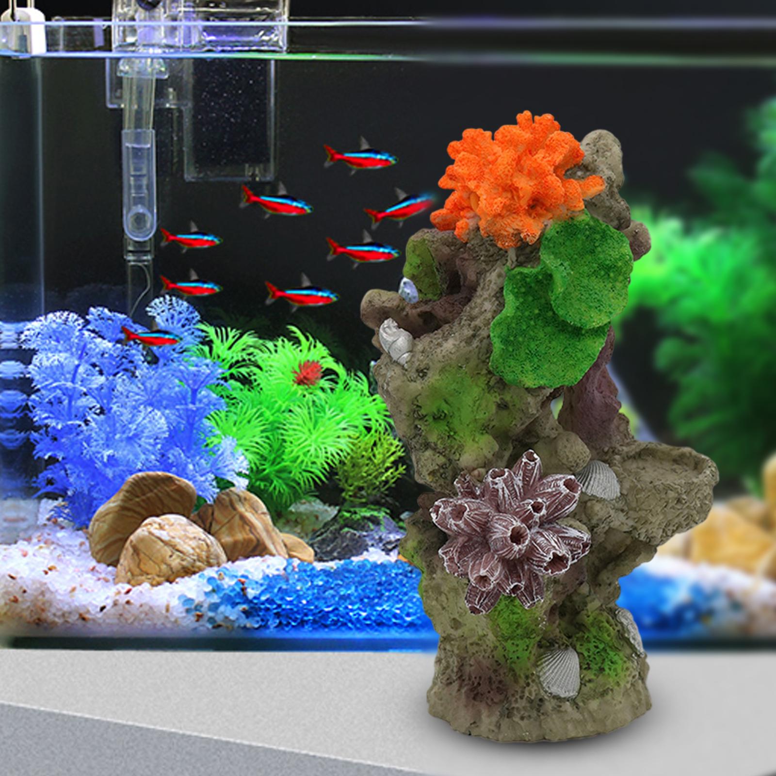 Lifelike Artificial Coral Rockery for Aquariums Fish Tank Statue Green