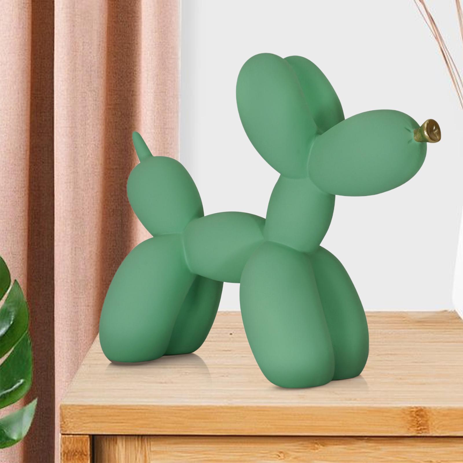 Balloon Dog Statue Home Decor Ornament Lover Gift Collectible green