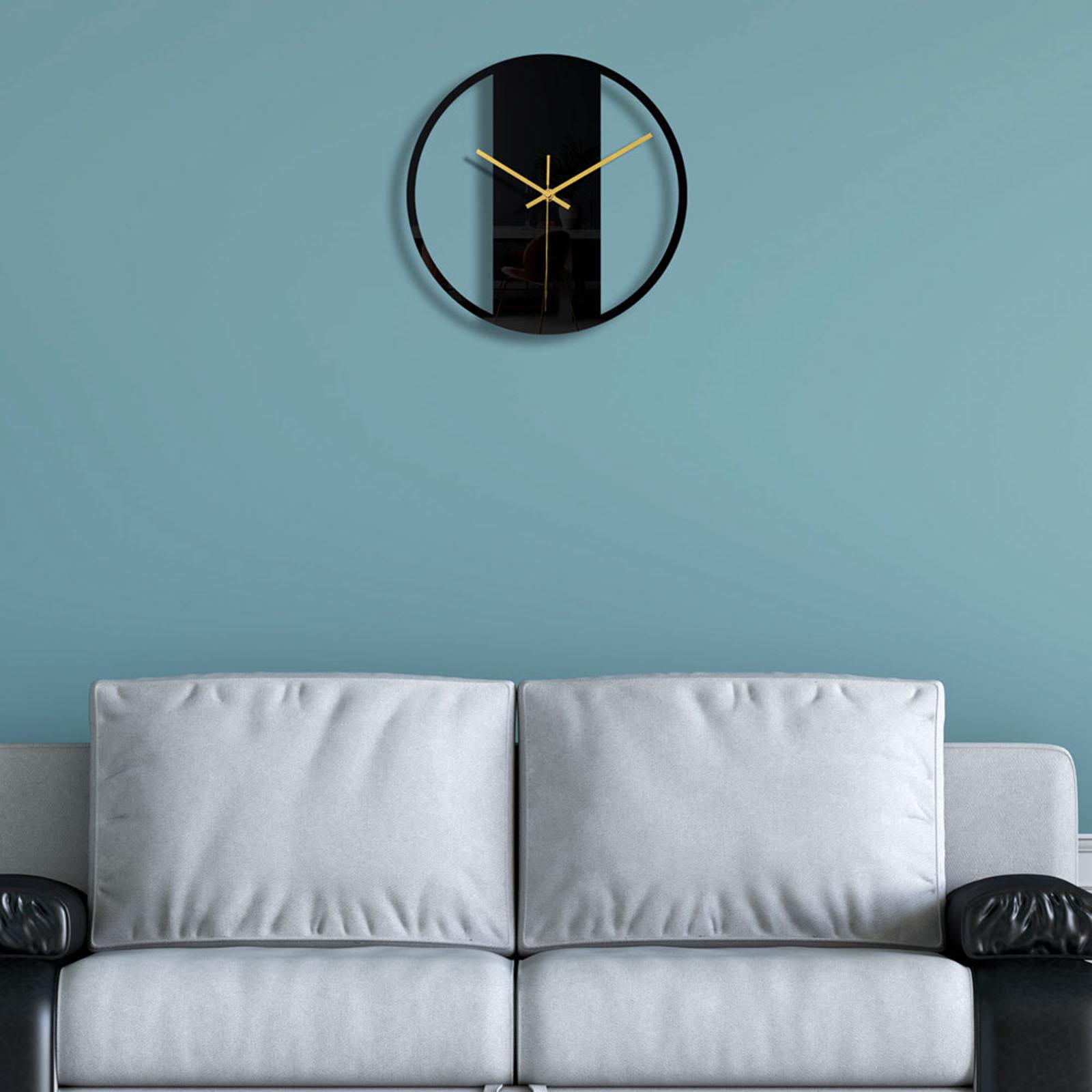 Minimalist Wall Clock Gift Decor Home Silent Clocks Acrylic Black Art  C
