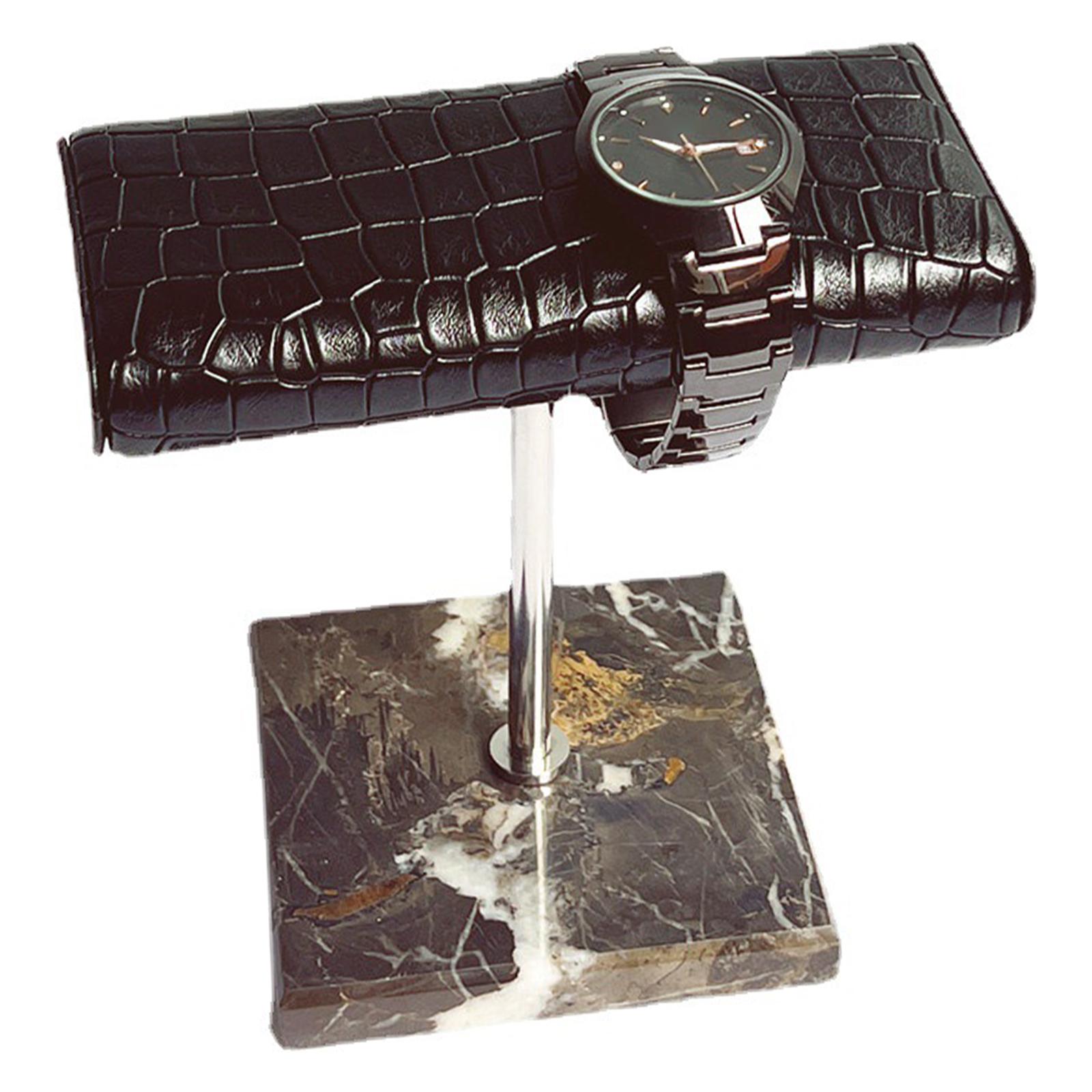 Luxurious Watch Display Stand Marble Base Organizer Crocodile pattern