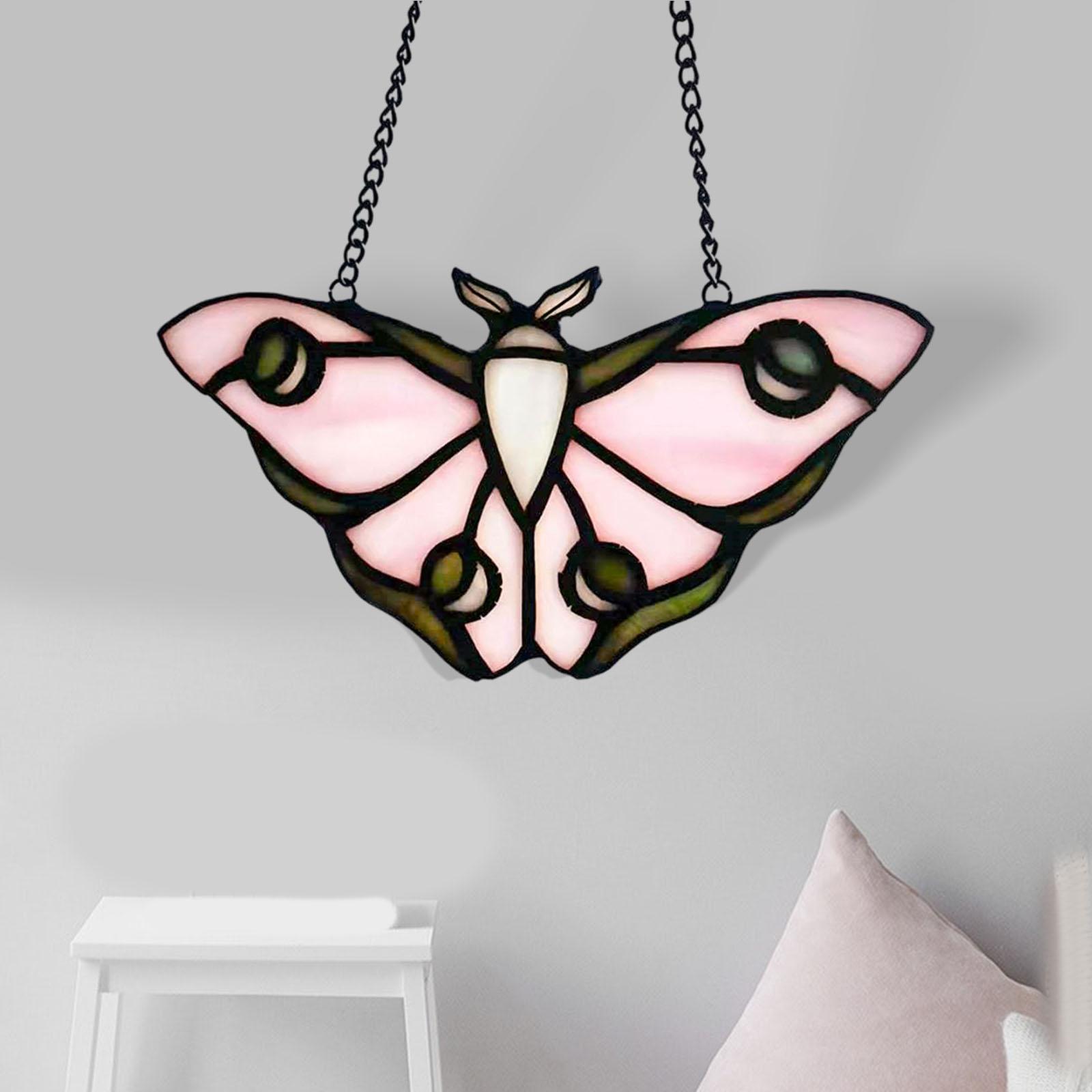 Stained Glass Window Hangings Panel Butterfly Handcrafted for Decoration