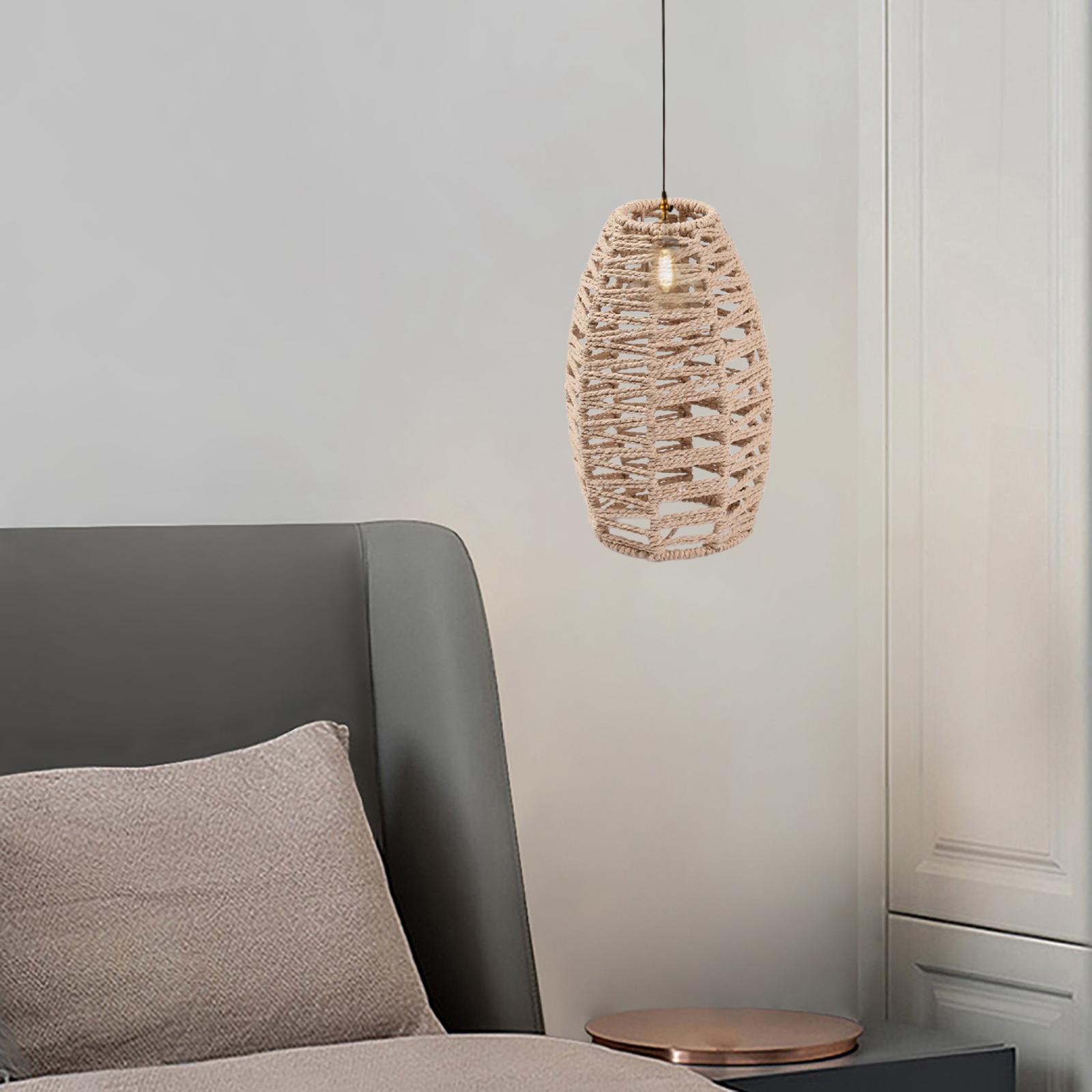 Rope Rattan Hanging Pendant Lampshade for Dining Table  22x9x5.5CM