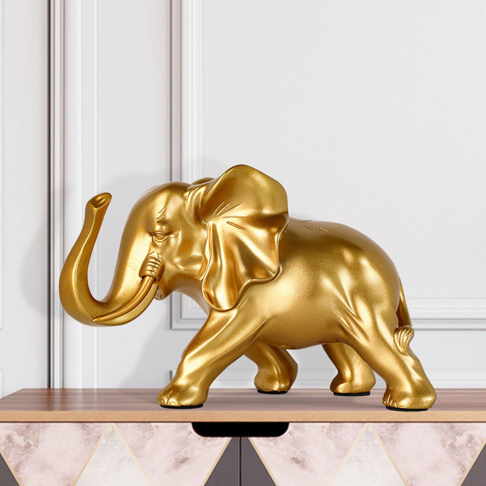 Modern Elephant Figurine Ornament Light Luxury for Restaurant Cafe Gift