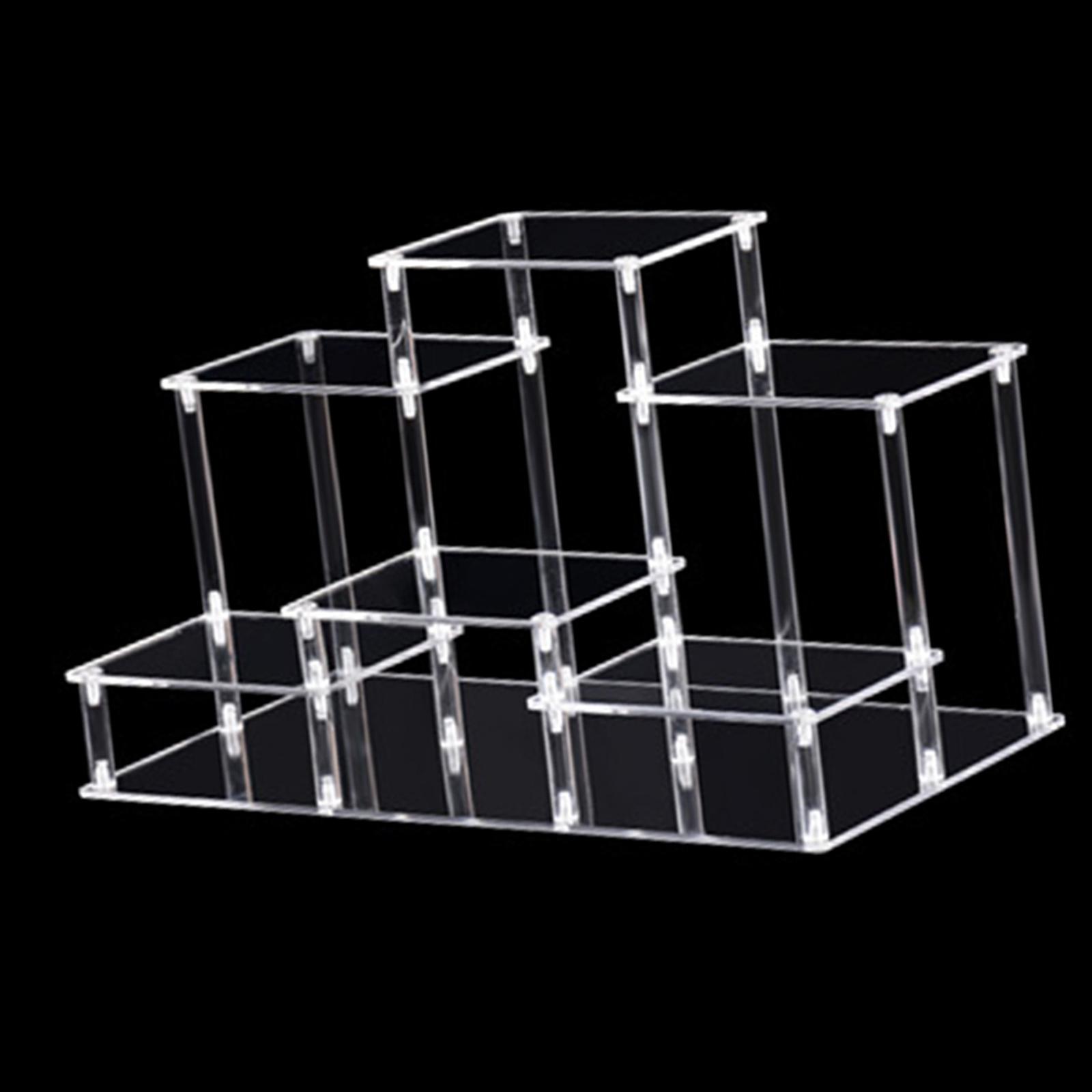 Acrylic Display Stand Organizer Tiered Display Stand for Figures Jewelry Transparent S