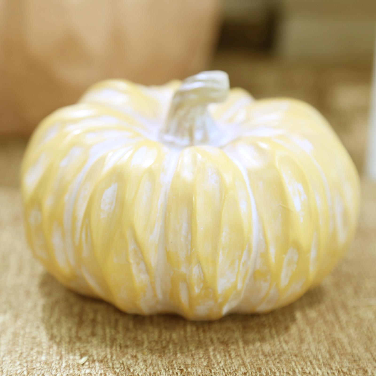 Artificial Pumpkins Pumpkin Decorations for Centerpiece Displaying Yellow