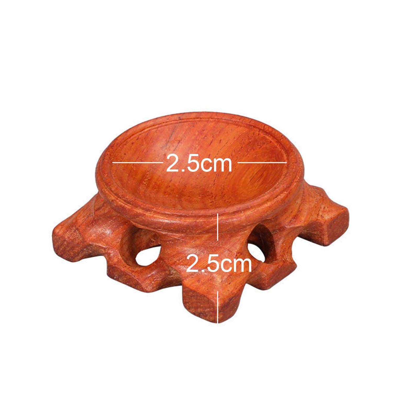 Small Wooden Display Stand Wood Holder Base Collectibles for Office Desktop 2.5cmx2.5cm