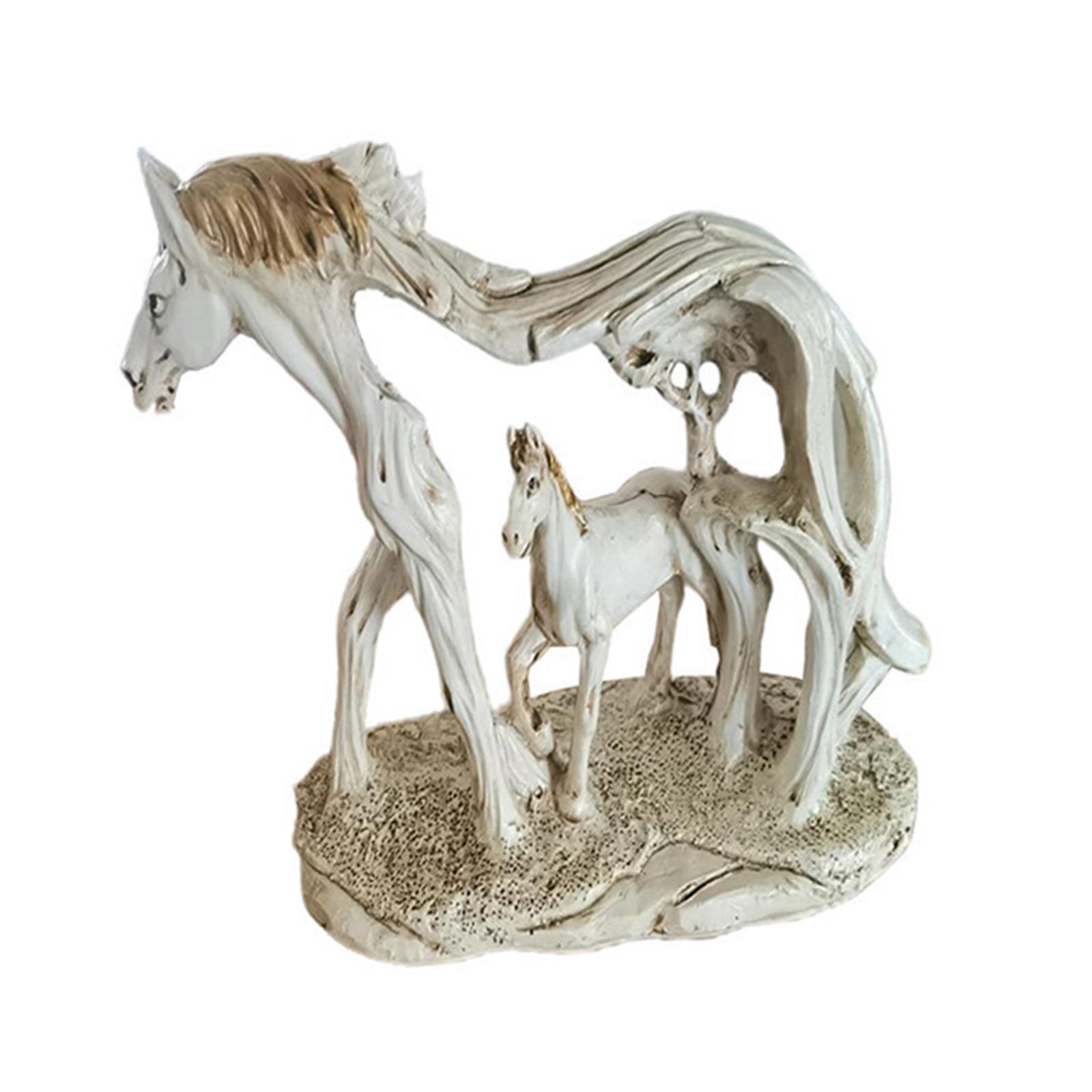 Resin Horse Statue Horse Sculpture Figurine for Home Cabinet Decor