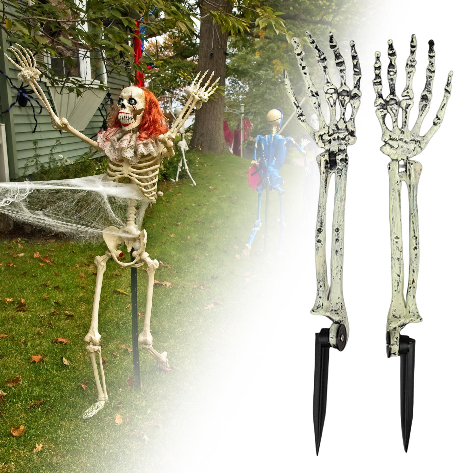 Halloween Decorations Skeleton Arm Stake Horror Props for Outside Lawn Yard