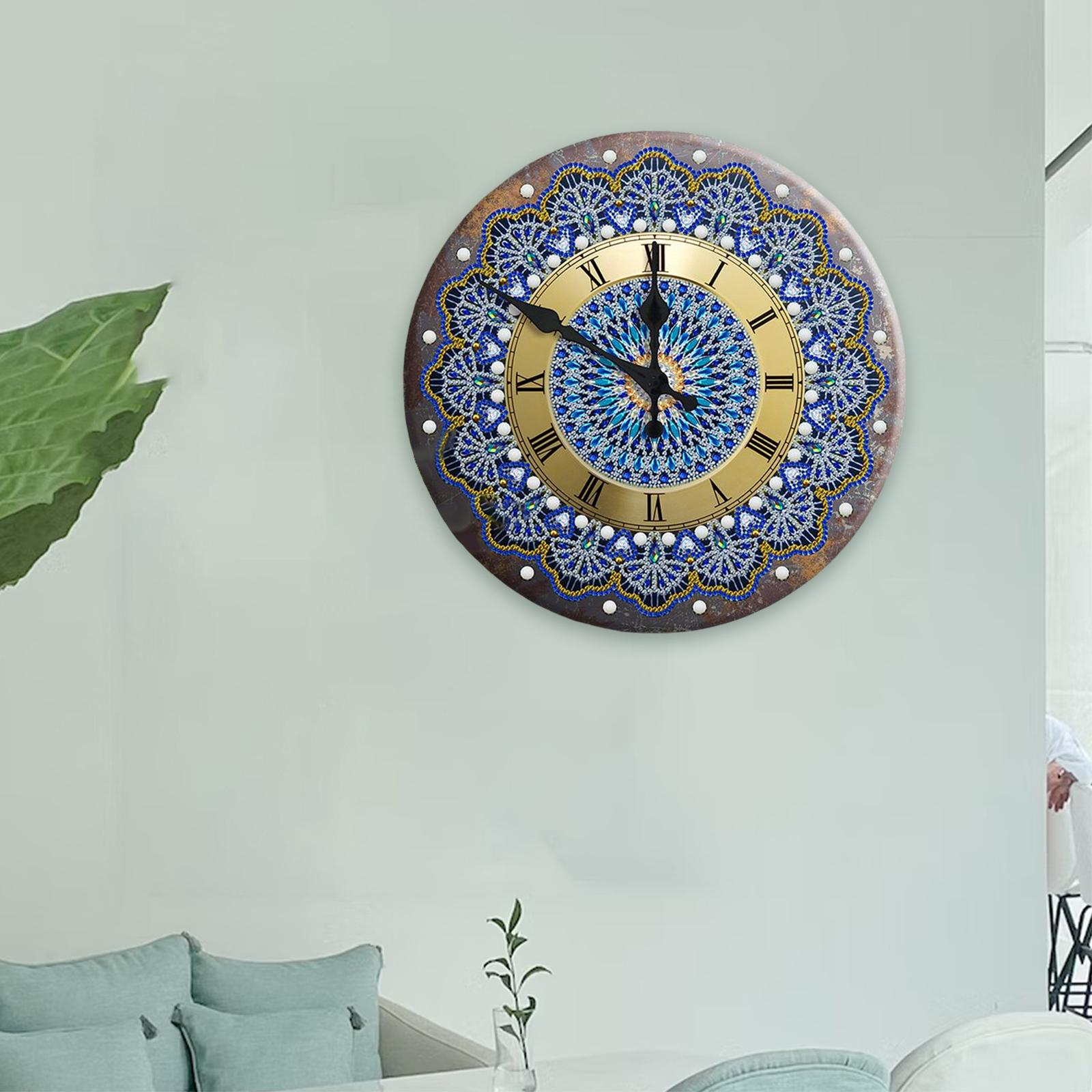 Diamond Painting Clock Special Shape Mandala Flower Adults styleF