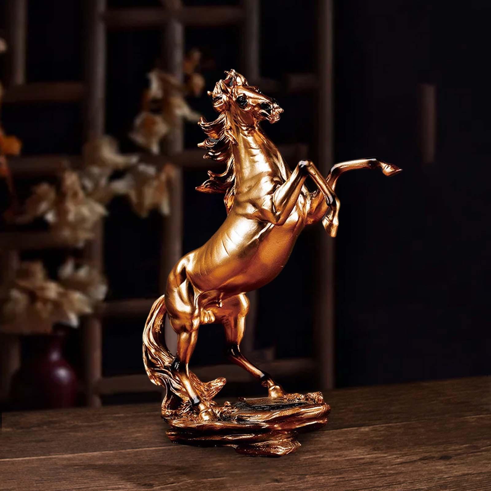 Modern Horse Statue Handicraft Sculpture Figurine for Office Bookshelf Decor Aureate