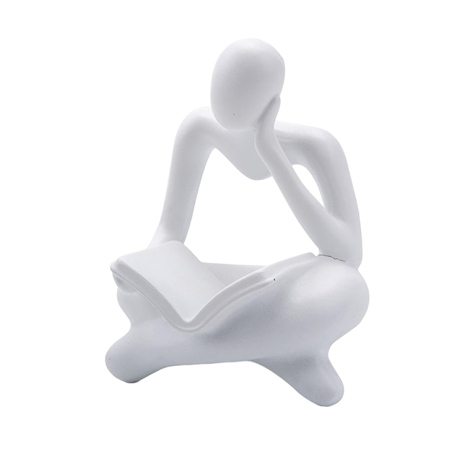 Thinker Statue White