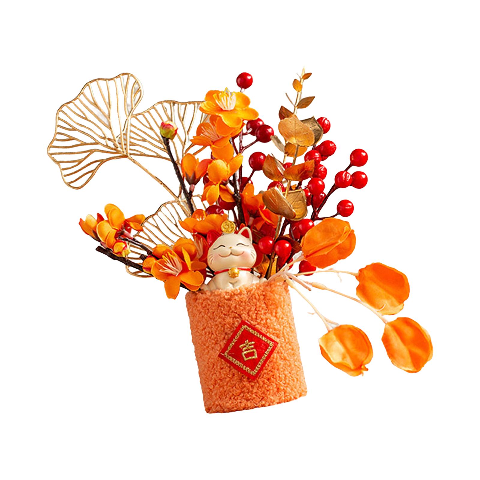 Artificial Bonsai New Year Ornaments  Style A 26x15x29cm Style F 23x16x24cm