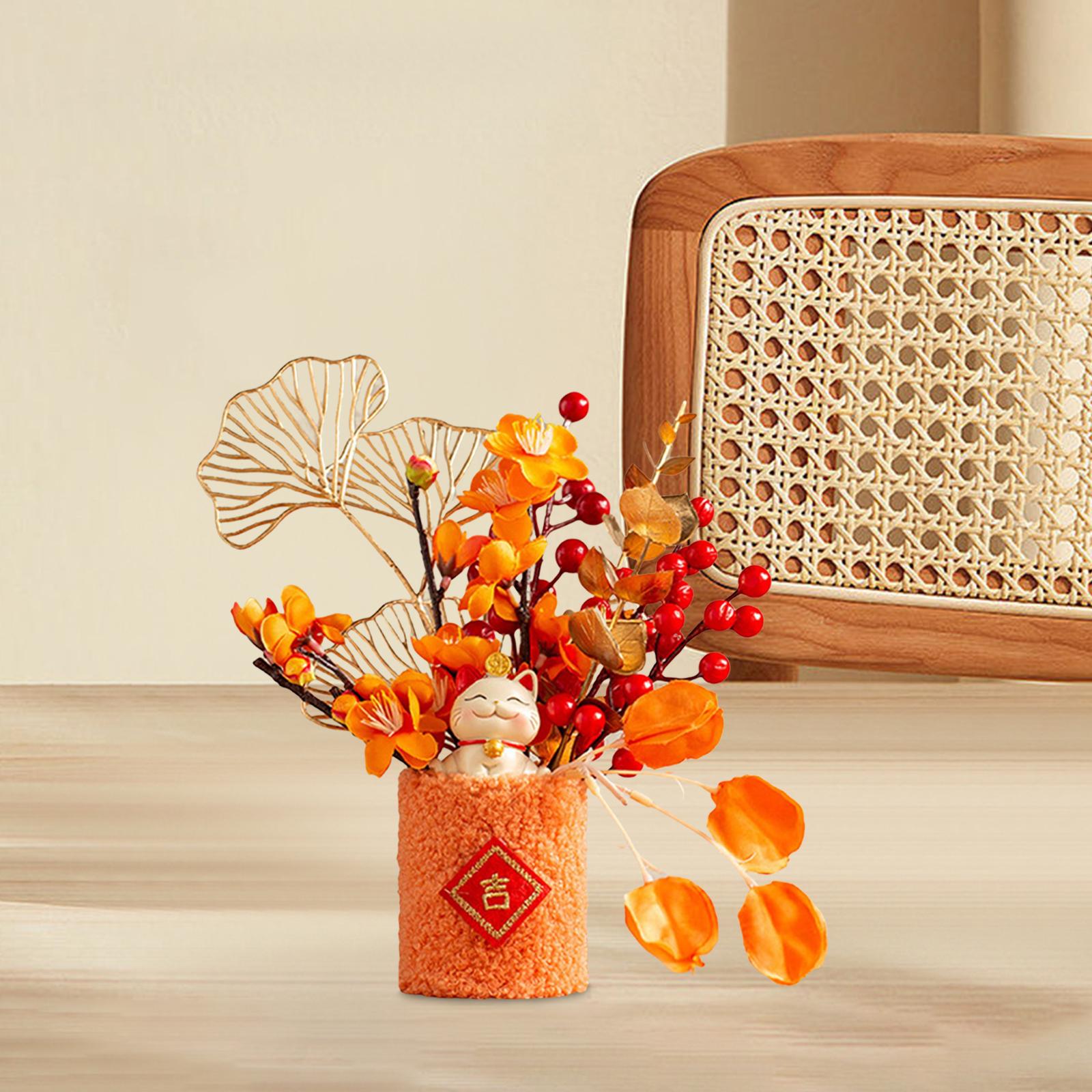 Artificial Bonsai New Year Ornaments  Style B 27x14x28cm Style F 23x16x24cm