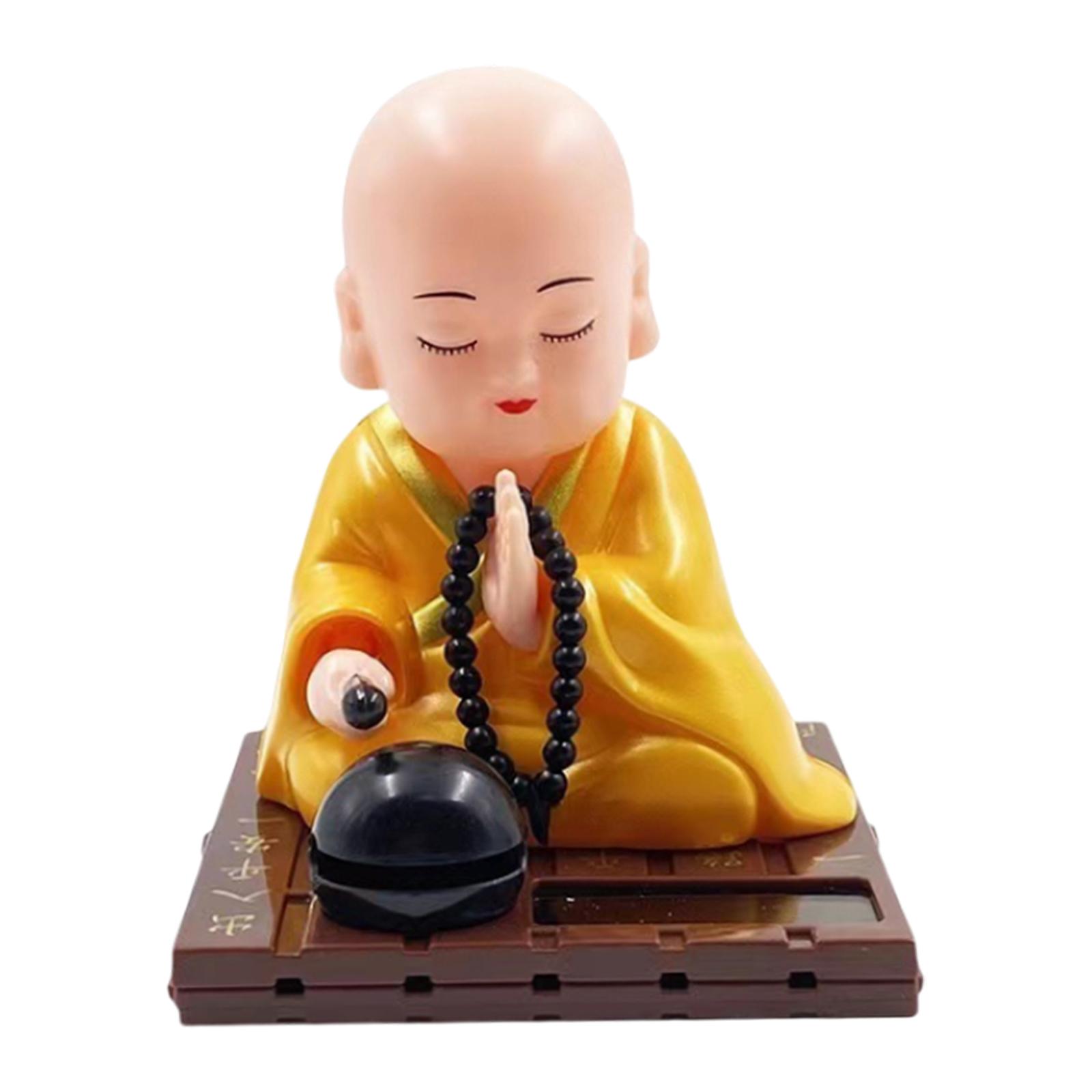 Monk Figurine Solar Powered