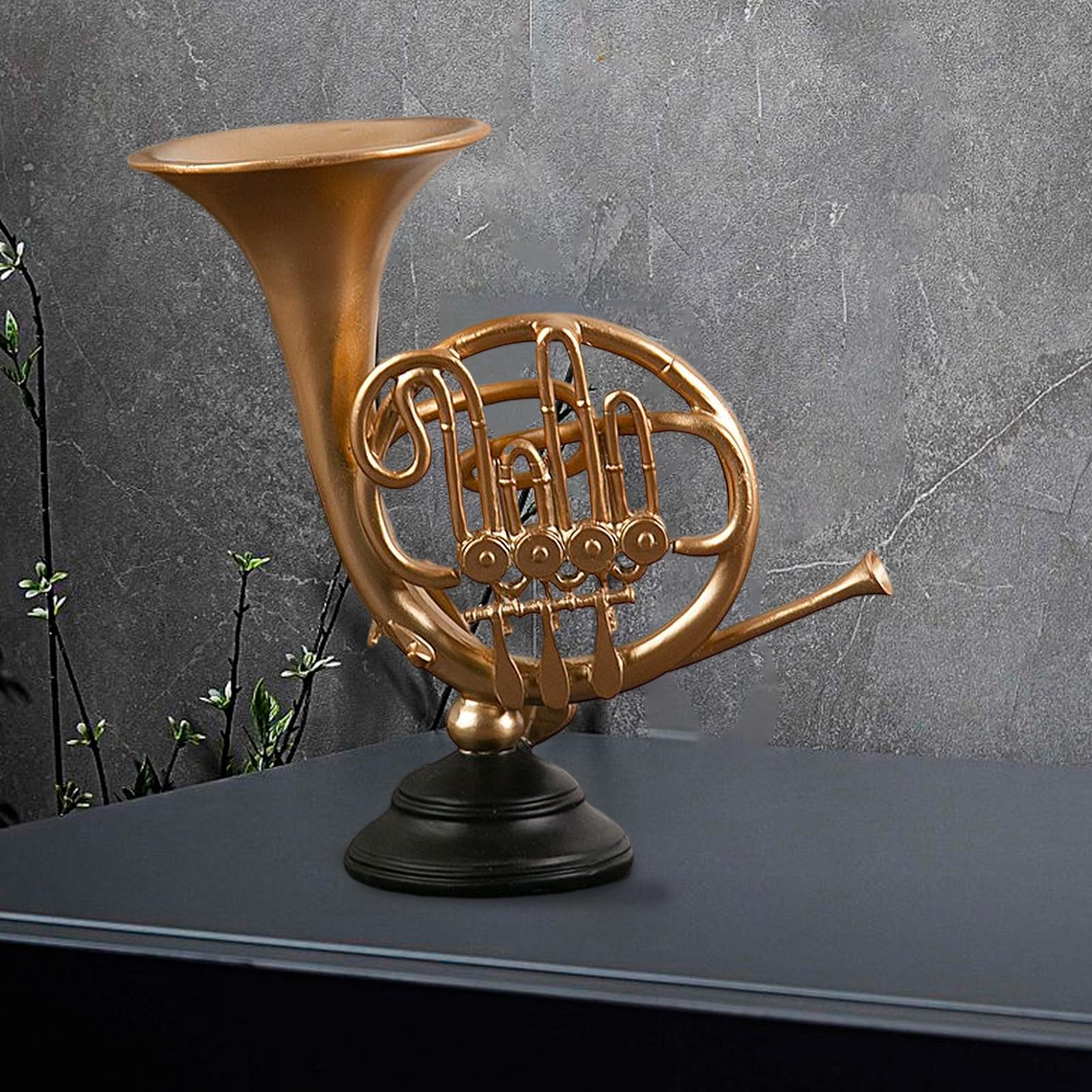 Mini Trumpet Model Artwork Creative Resin Craft Musical Instrument Statue