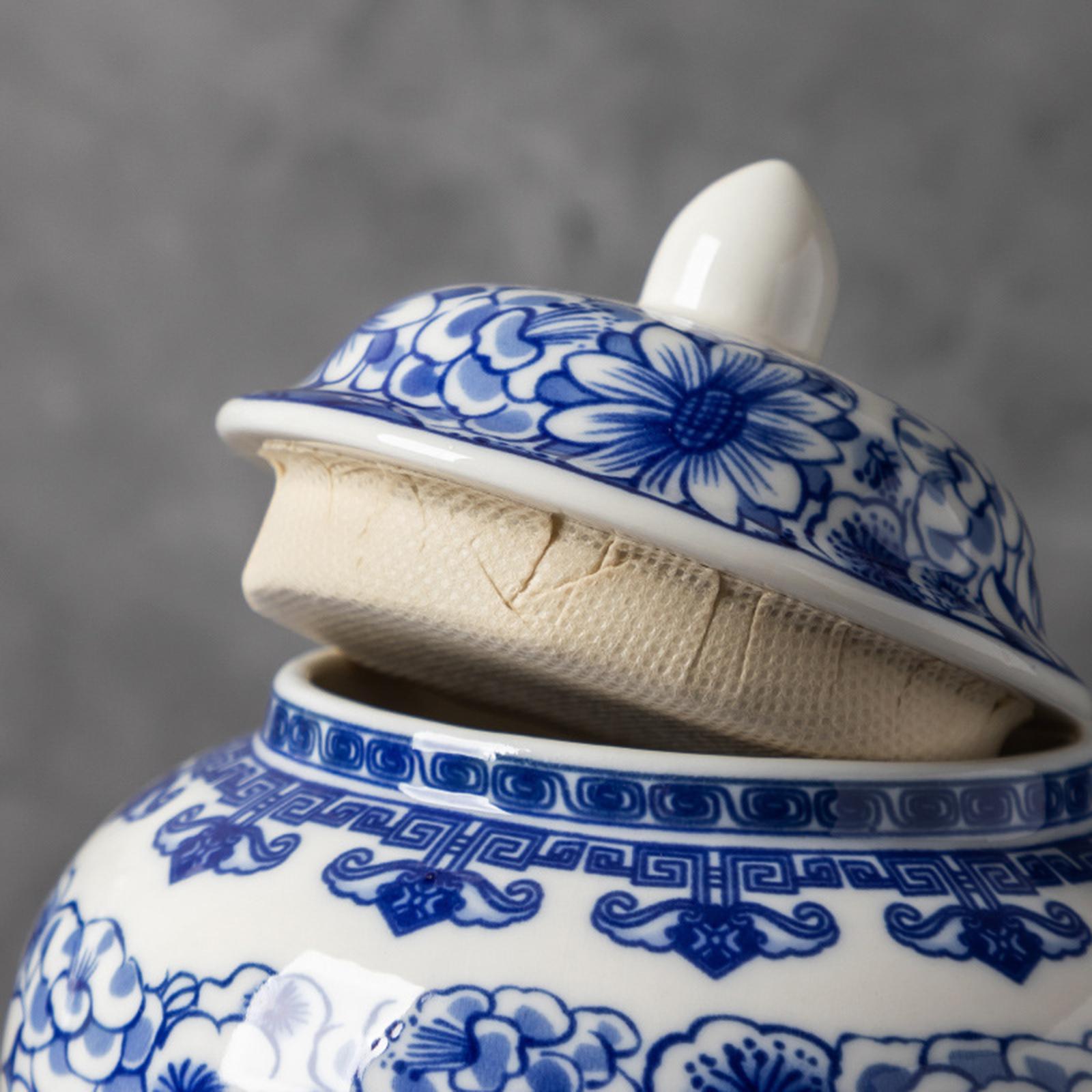 Ginger Jars Home Decor Collectible Elegant Ceramic Jar Vase for Ornaments Flowers Bird