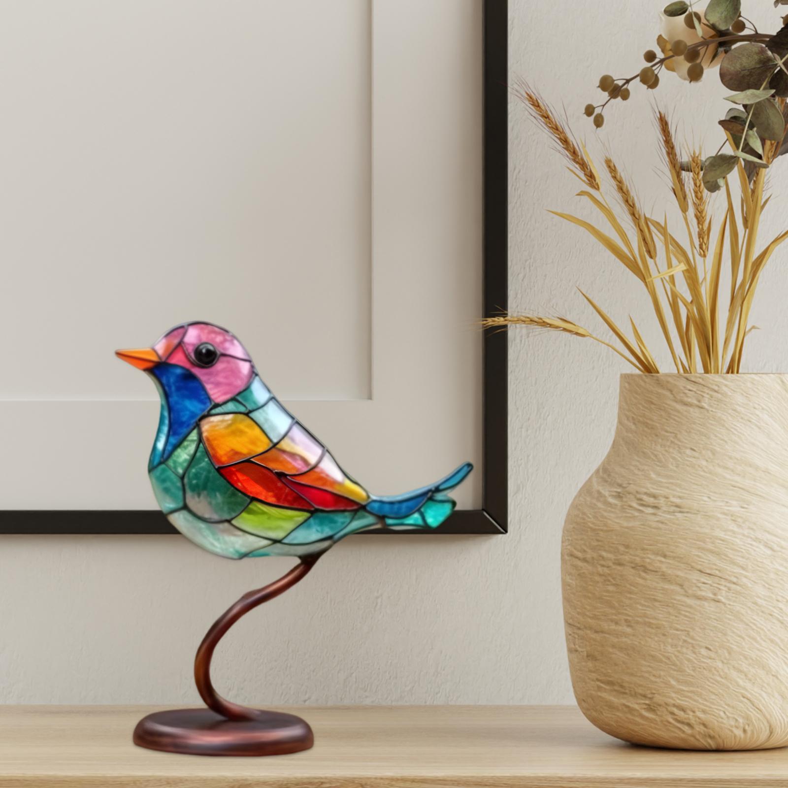 Acrylic Bird Statue Art Craft Micro Landscape Little Bird Figurine 1 Bird