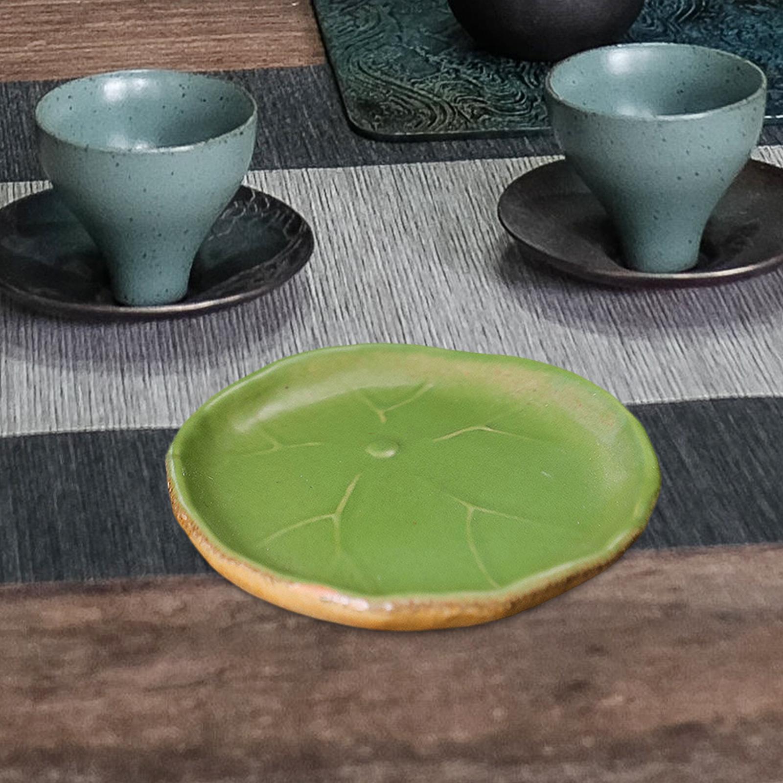 Lotus Leaf Tea Pet Ornament Tray Serving Tray for Tabletop Restaurant Office