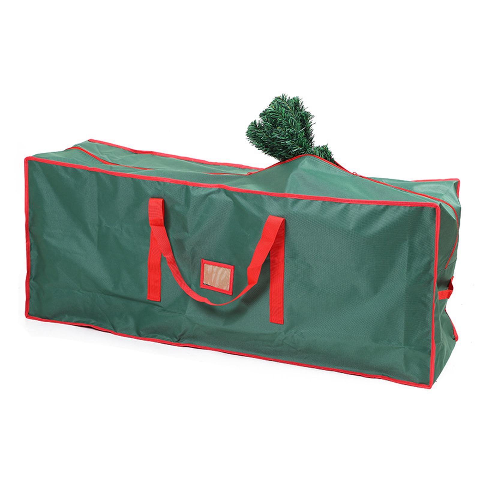 Large Christmas Tree Storage Bag Durable for Holiday Xmas Disassembled Trees Green 122x38x50cm