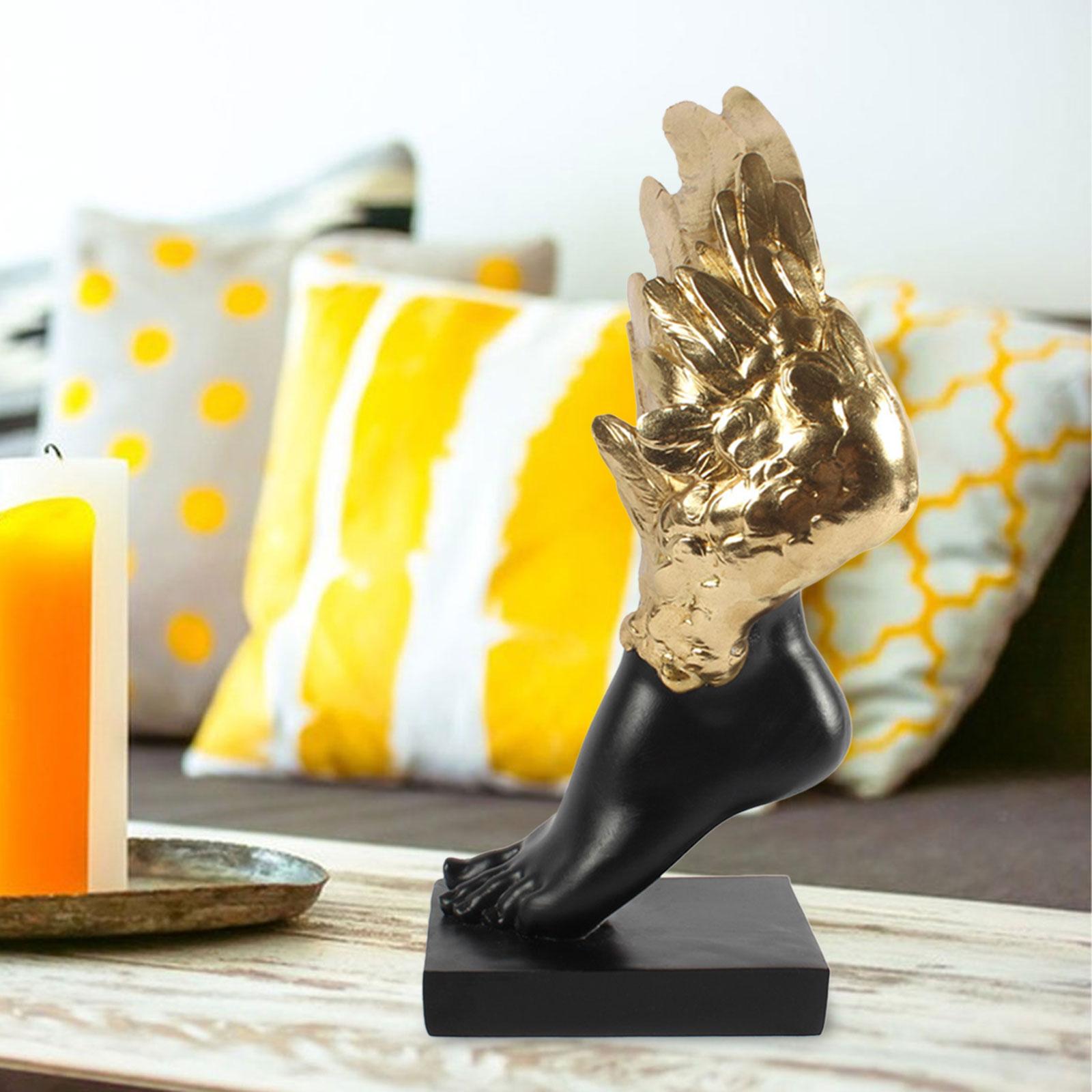 Wing Sculpture Feng Shui Creative Resin Ornament for Desktop Bedroom Cabinet