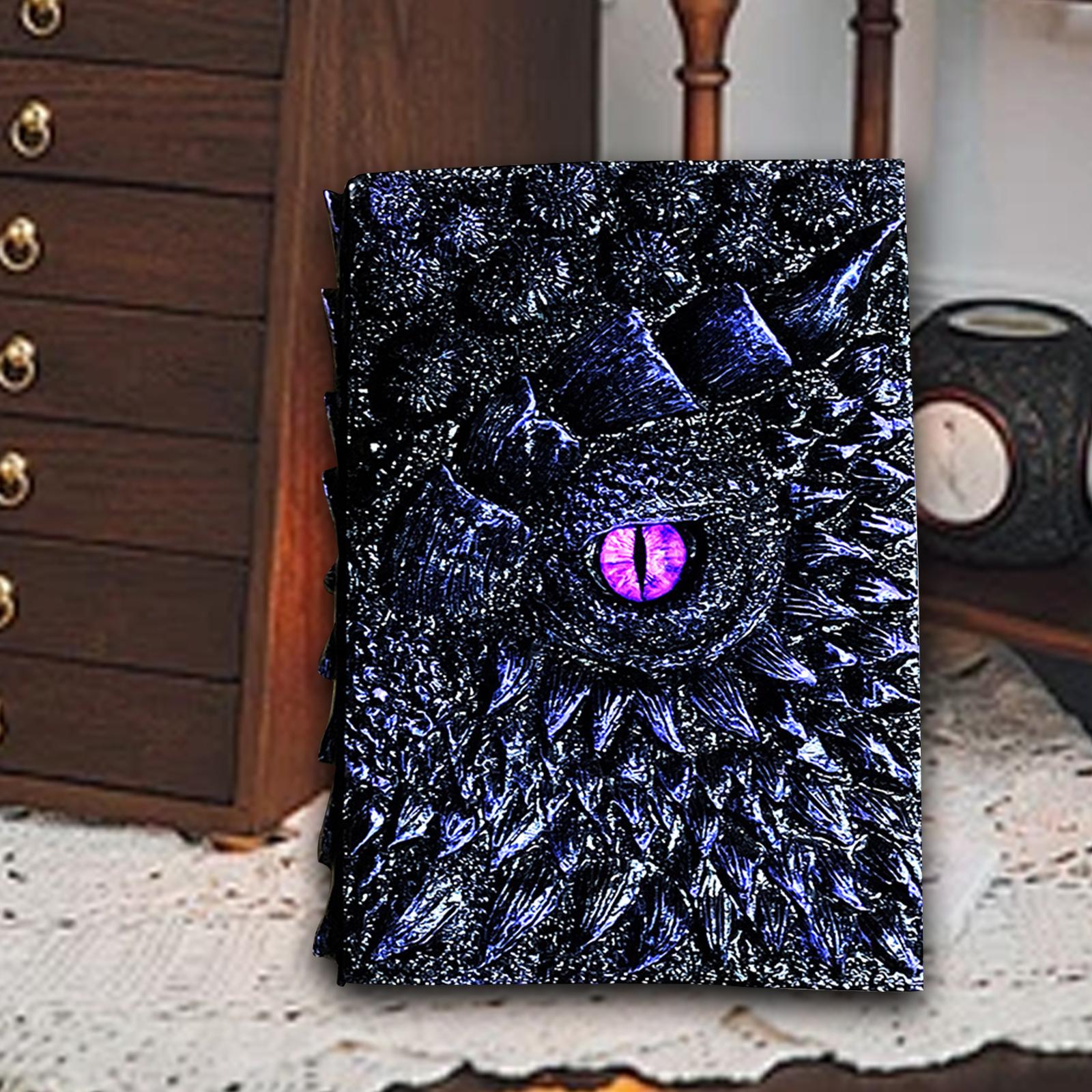 3D Dragon Eye Embossed Journal Crafts Daily Notepad Dragon Sculpture Journal Violet