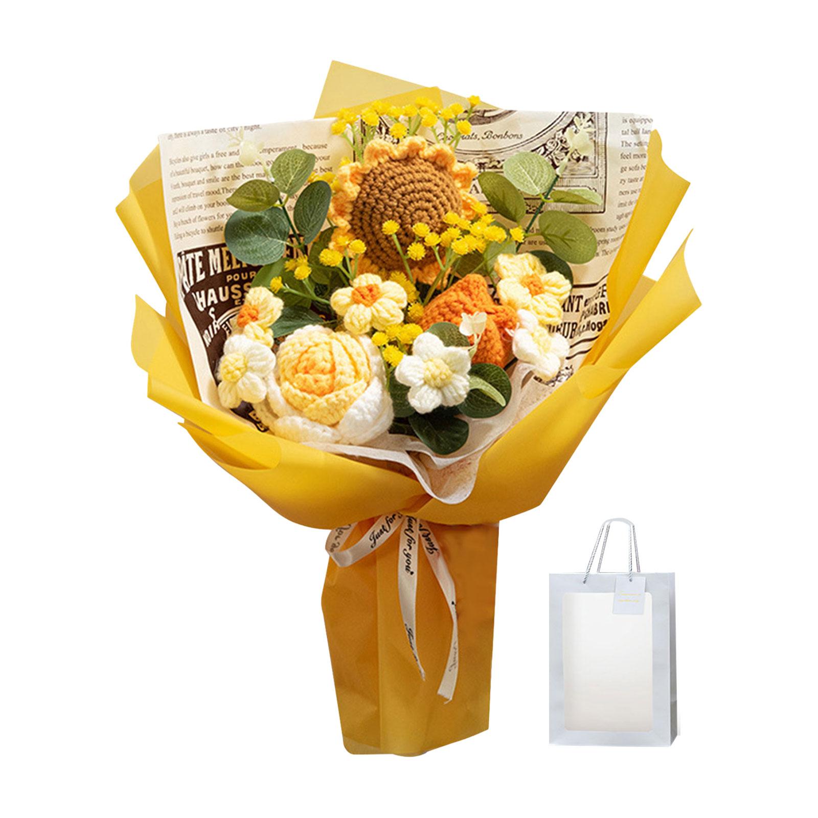 Crochet Flower Bouquet Orange
