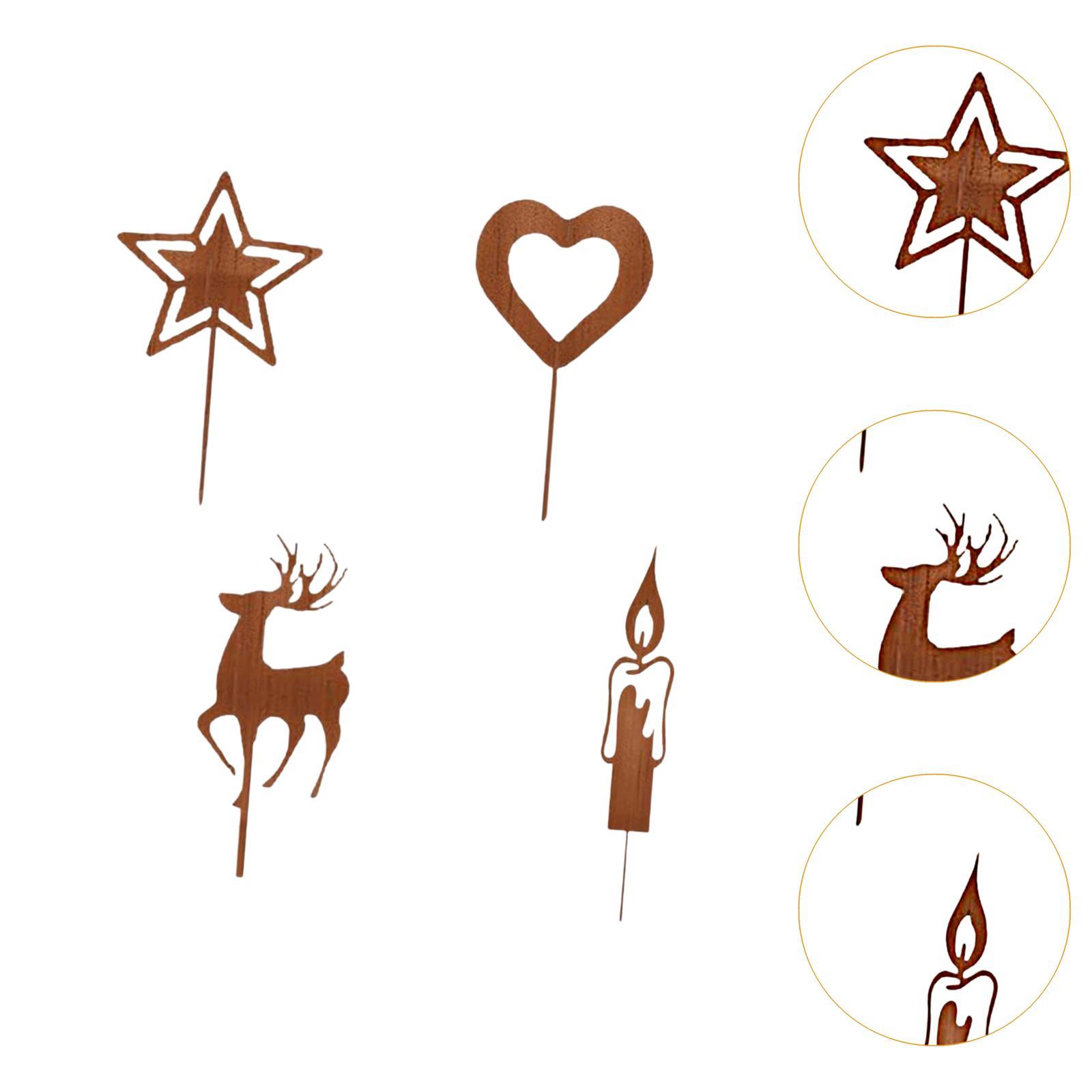 Christmas Garden Stakes Xmas Yard Signs for Courtyard Outside Flower Pot