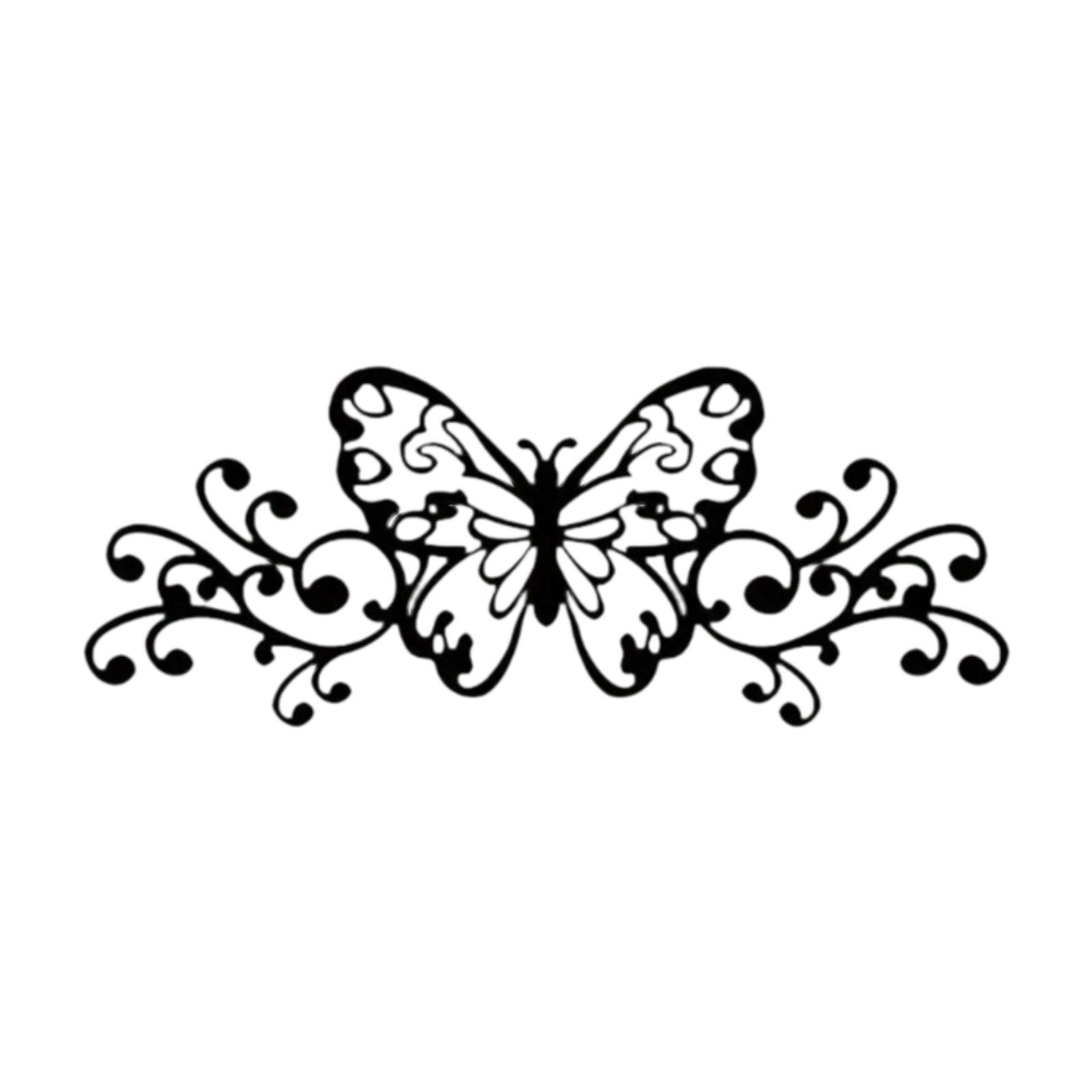 Metal Butterfly Decoration Black
