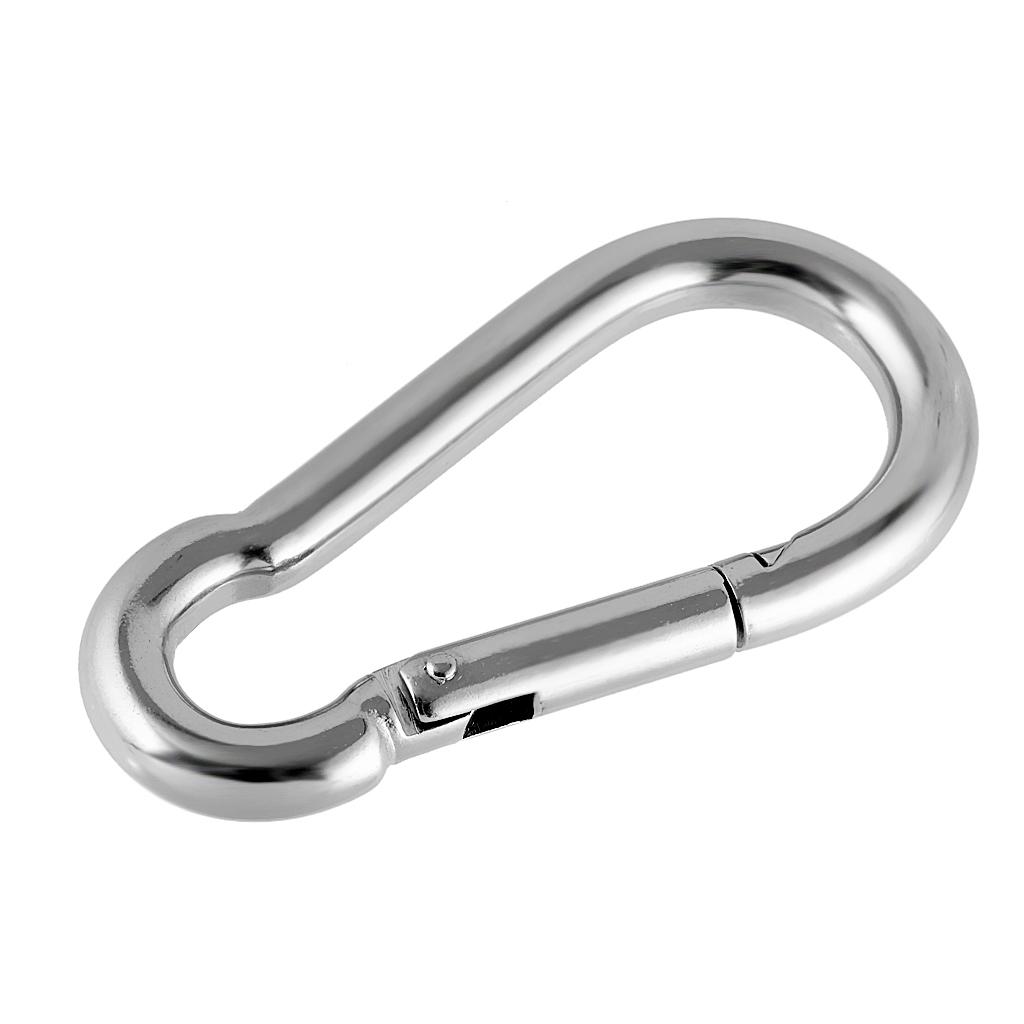 Camping Climbing 304 Stainless Carabiner Clip Snap Hook Quick Hitch-12