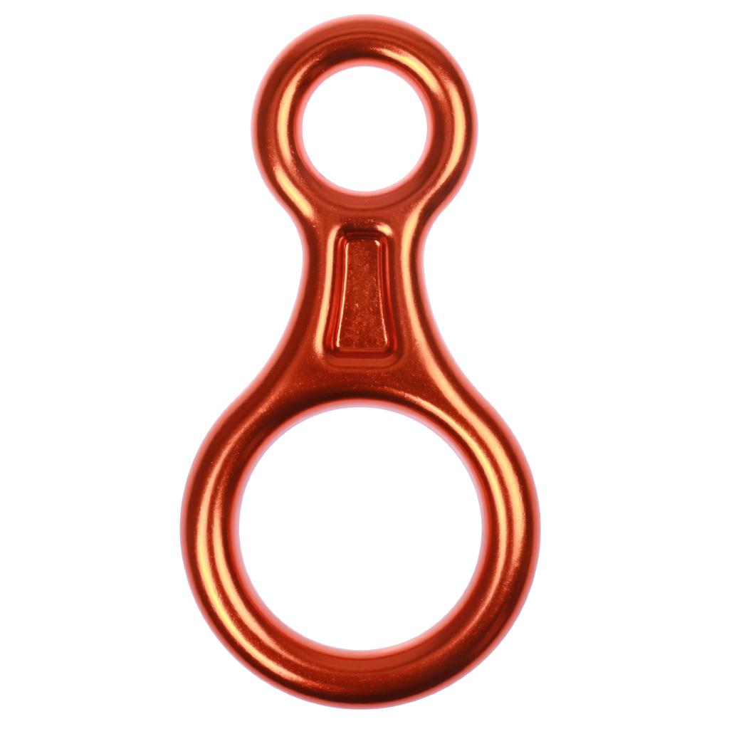 Figure 8 Mountaineering Climbing Rappelling Ring Belay Device 35KN Orange