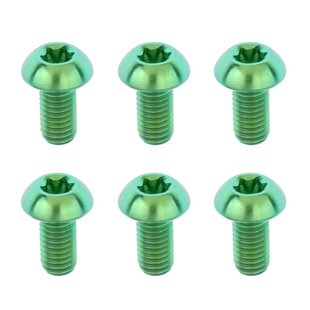 6 Ti ium Bolts M5x10//12 Bicycle Bike Disc Brake Cycle Rotor Screws
