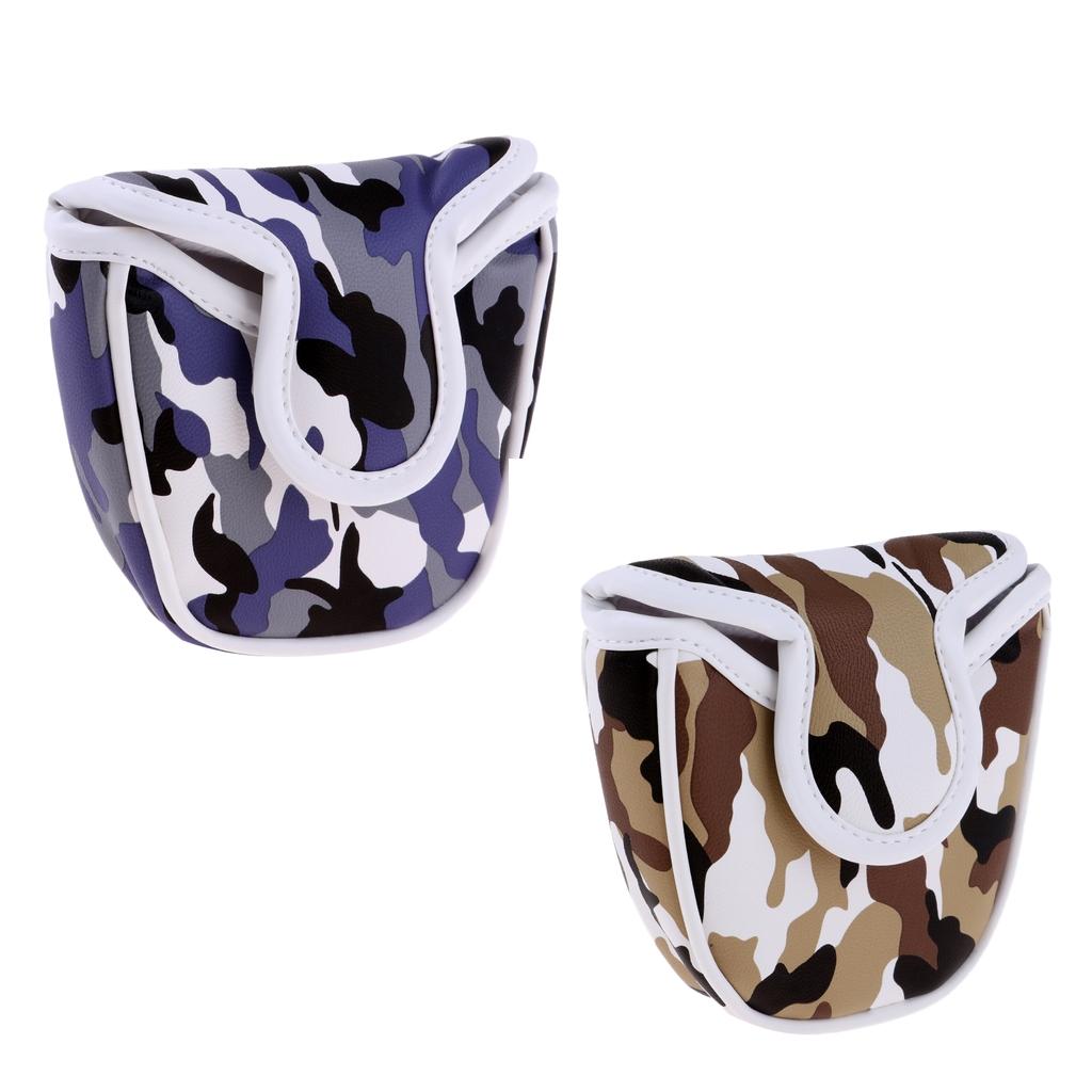 2xMulti-function Golf Mallet Putter Head Cover Headcover Protector Bag Blue