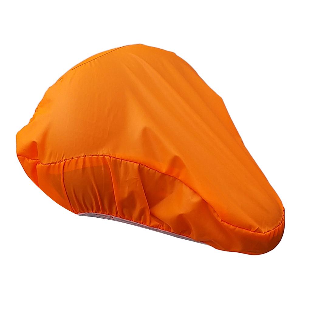 Waterproof Bike Seat Rain Dust Cover Bicycle Saddle Protective Cover Orange