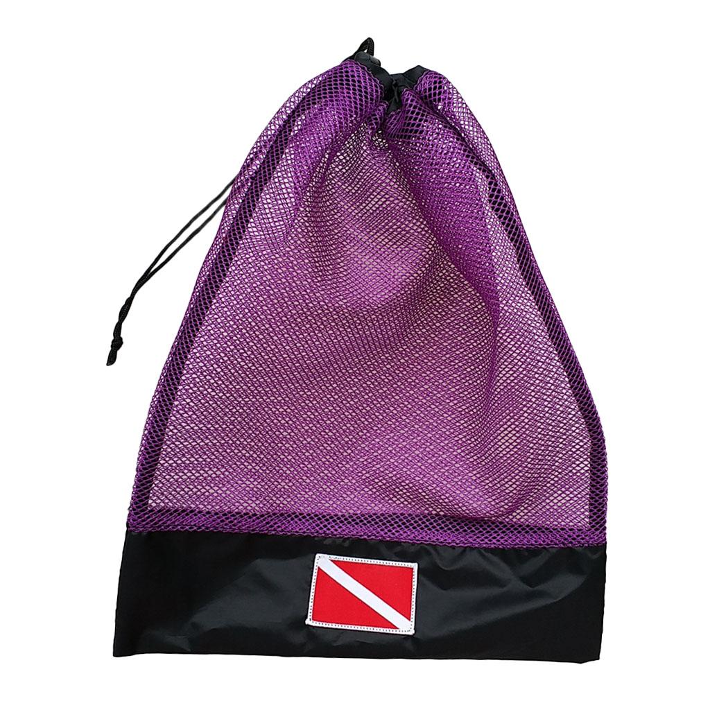 Scuba Diving Swim Mask Regulator Storage Mesh Gear Bag & Drawstring