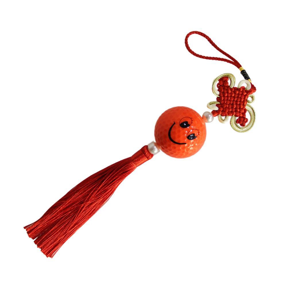 Chinese Dangling Knot with Tassel and Face Ball Lucky Fengshui Pendant ...