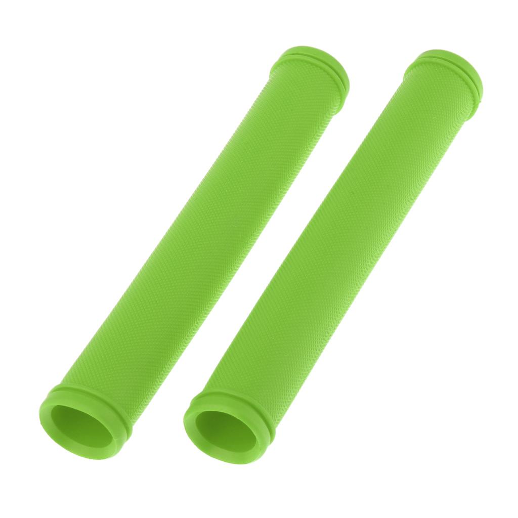 1 Pair Rubber Bicycle Handlebar Grips MTB Grips Bike Protective Sleeve Green