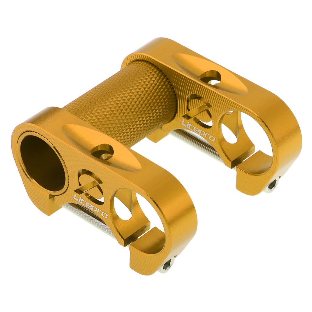 Adjustable Bike Handlebar Double Stem Bicycle Handlebar Extender Stem Gold
