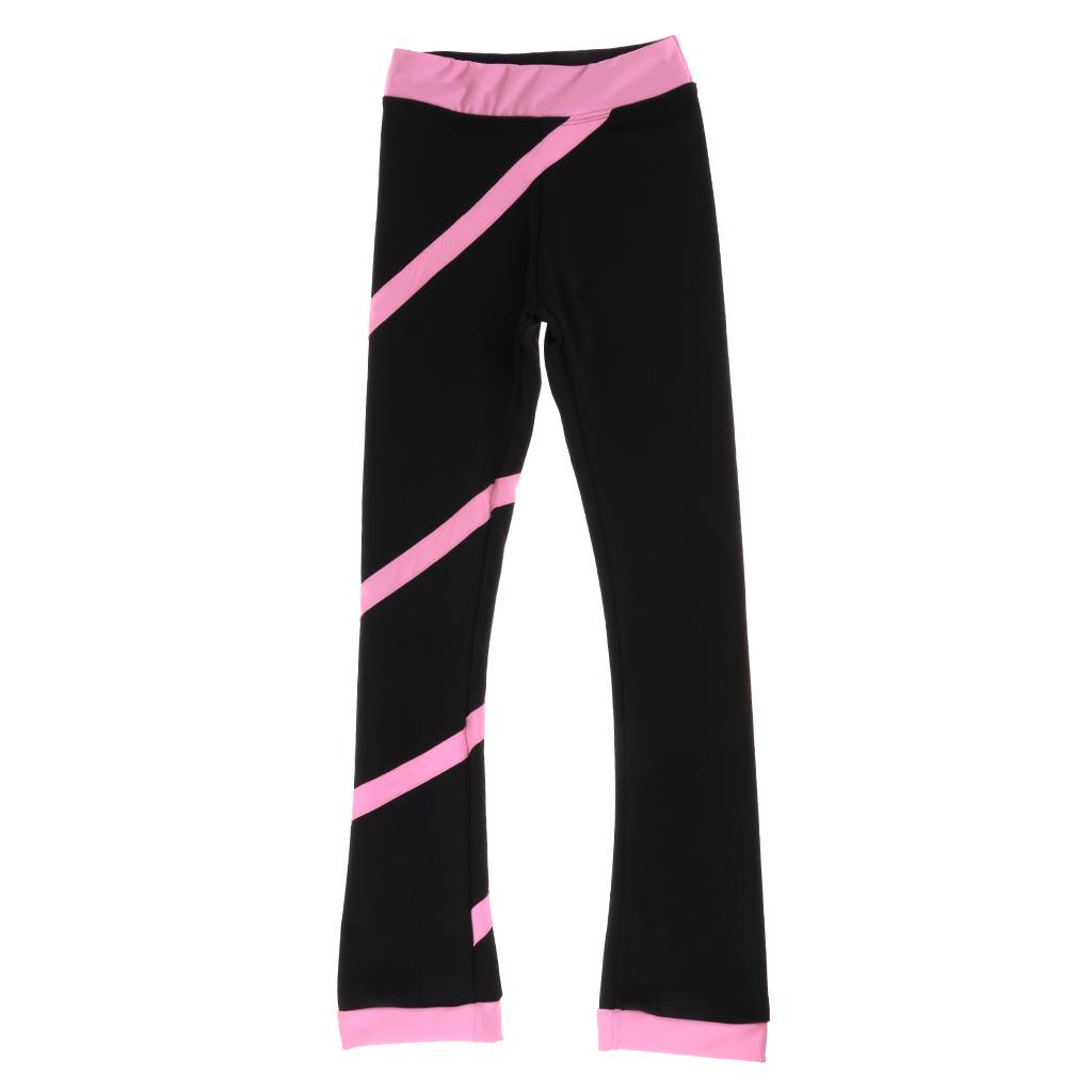 Breathable Ice Skating Pants Spiral Polartec Polar Fleece Pants Pink  100cm