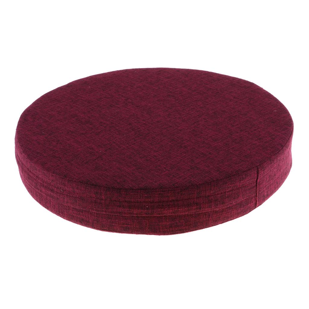 Round Yoga Meditation Cushion for Body Fitness Exercise  Wine Red 