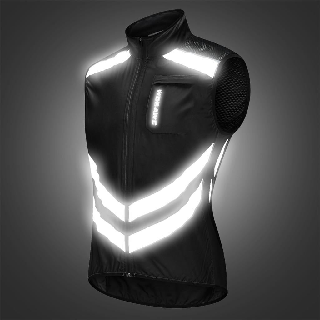 Download Men's Waterpoof Cycling Wind Vest Sleeveless Reflective ...