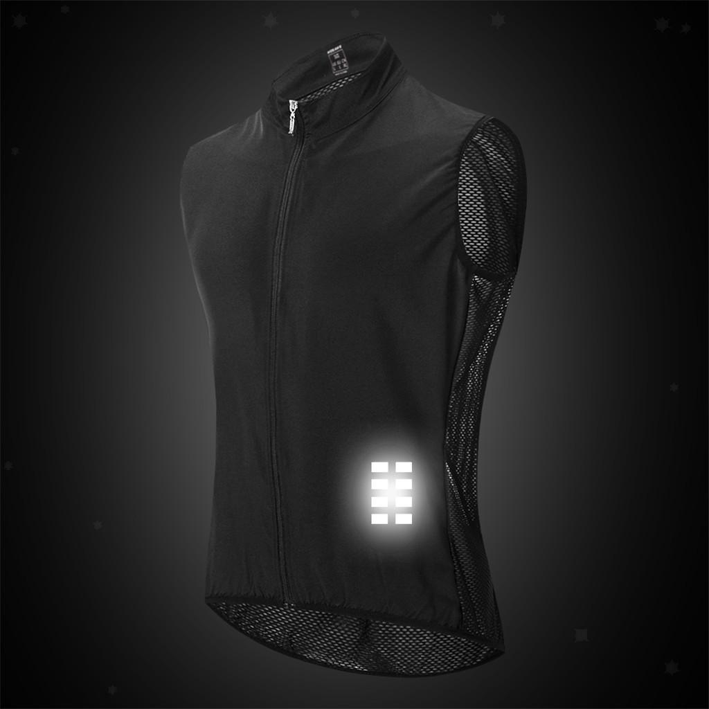 Download Men Cycling Wind Vest Sleeveless Reflective Bicycle Gilet ...