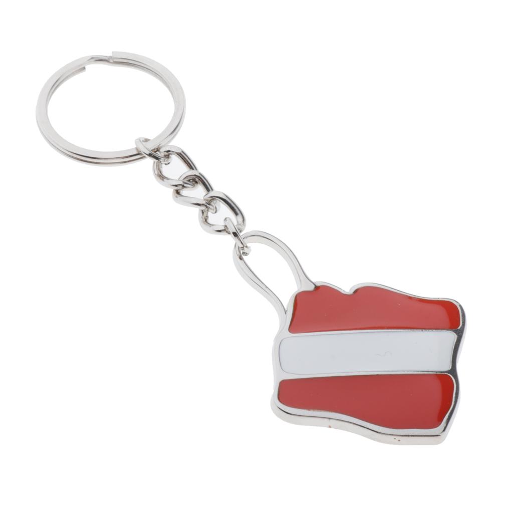 3xZinc Alloy Diving Flag Key Chain Holder Keyring Keychain Charm Dive Flag