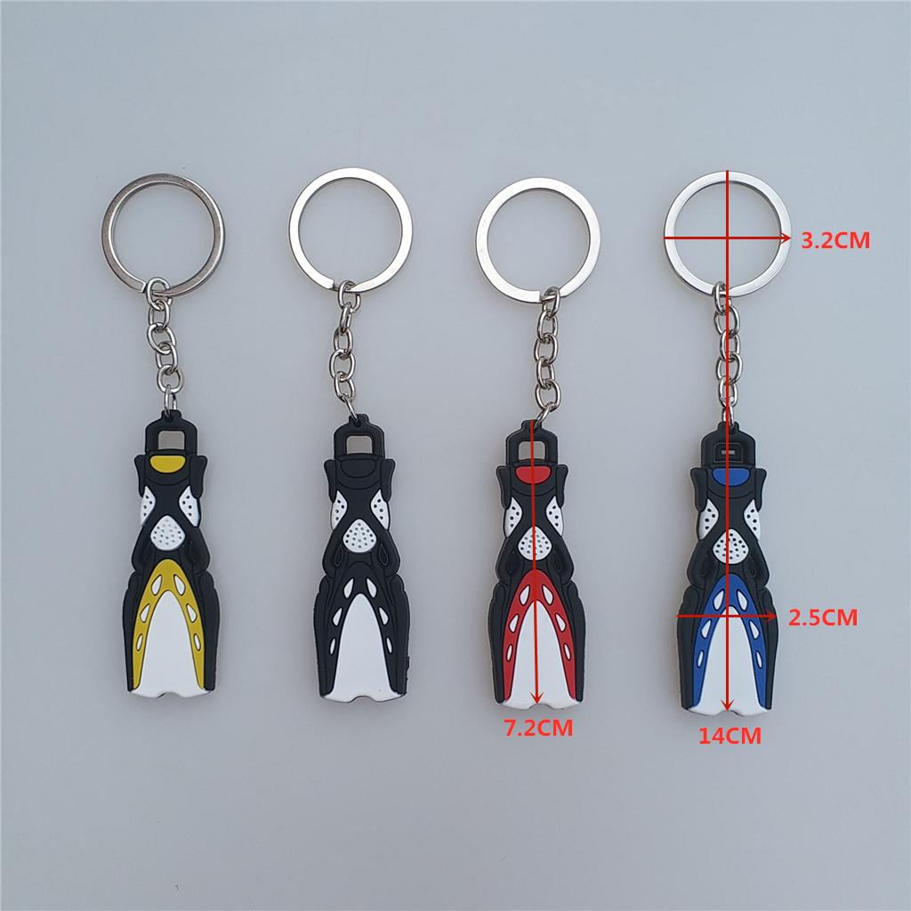 2xNovelty Mini Dive  Flippers Key Chain Holder Key Ring Keychain Black