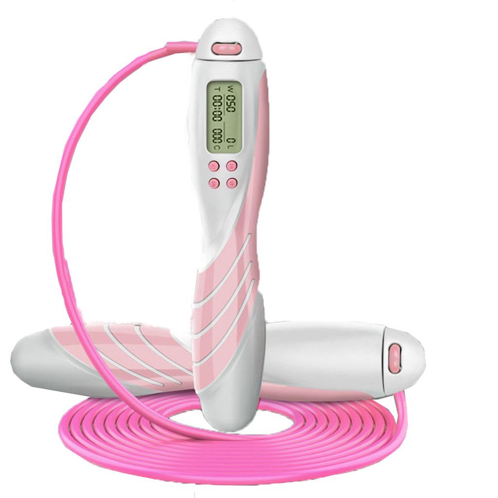 Skipping Jump Rope Kids Adult w/Counter Exercise Game Fitness Activity Pink