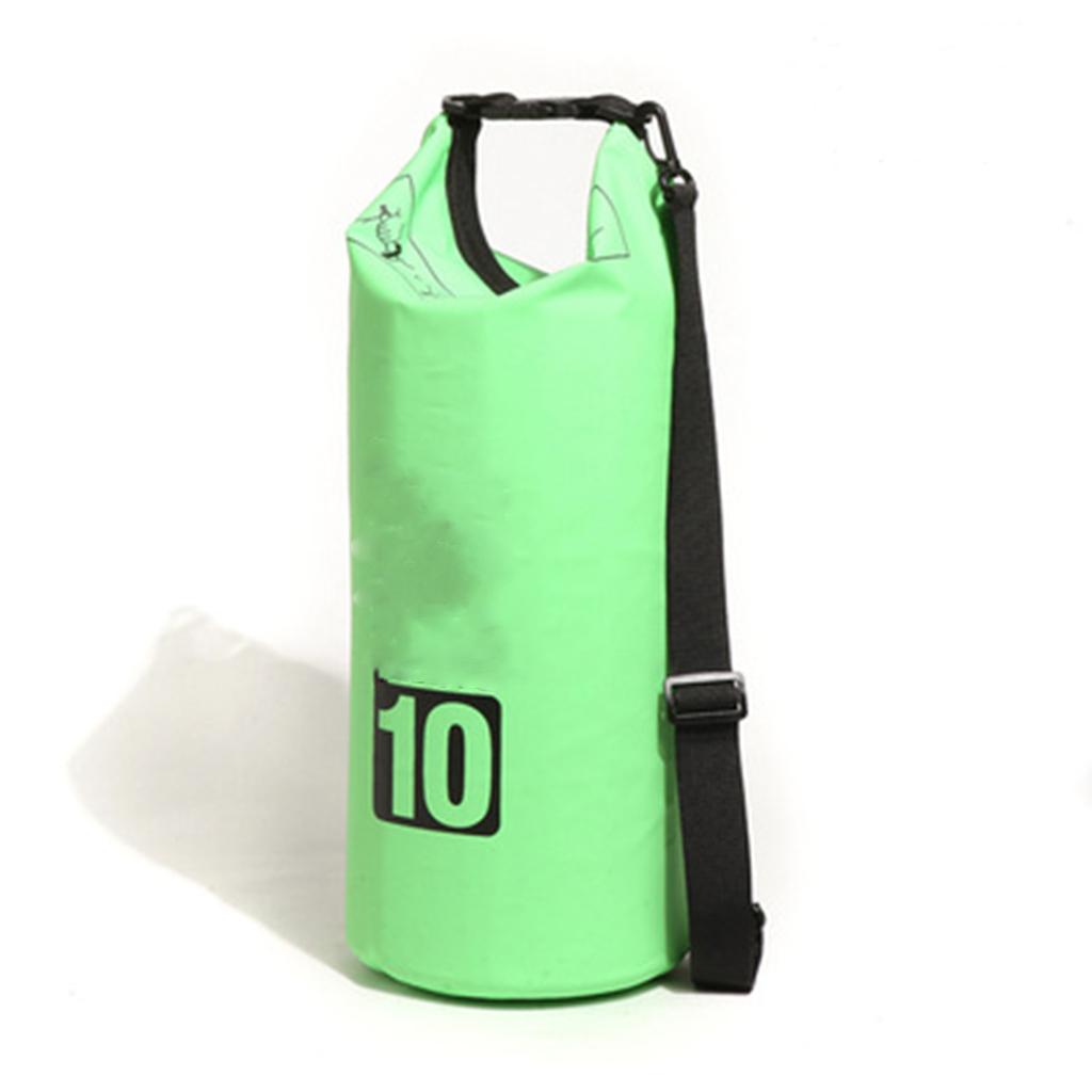 Waterproof Dry Bag Dry Storage Bag Backpack Roll Top Dry Bags Green 10L