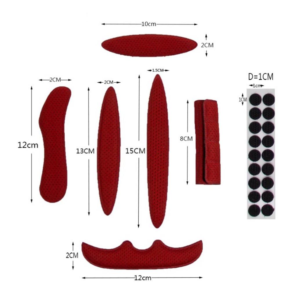Helmet Internal Memory Foam Pad Protective Mat Velcro