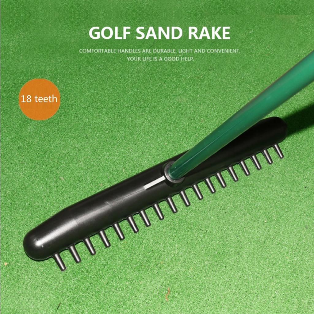 Golf Club Grip Rake Bunkers Rake Head Course Sand Pitch Care Maintain Tools