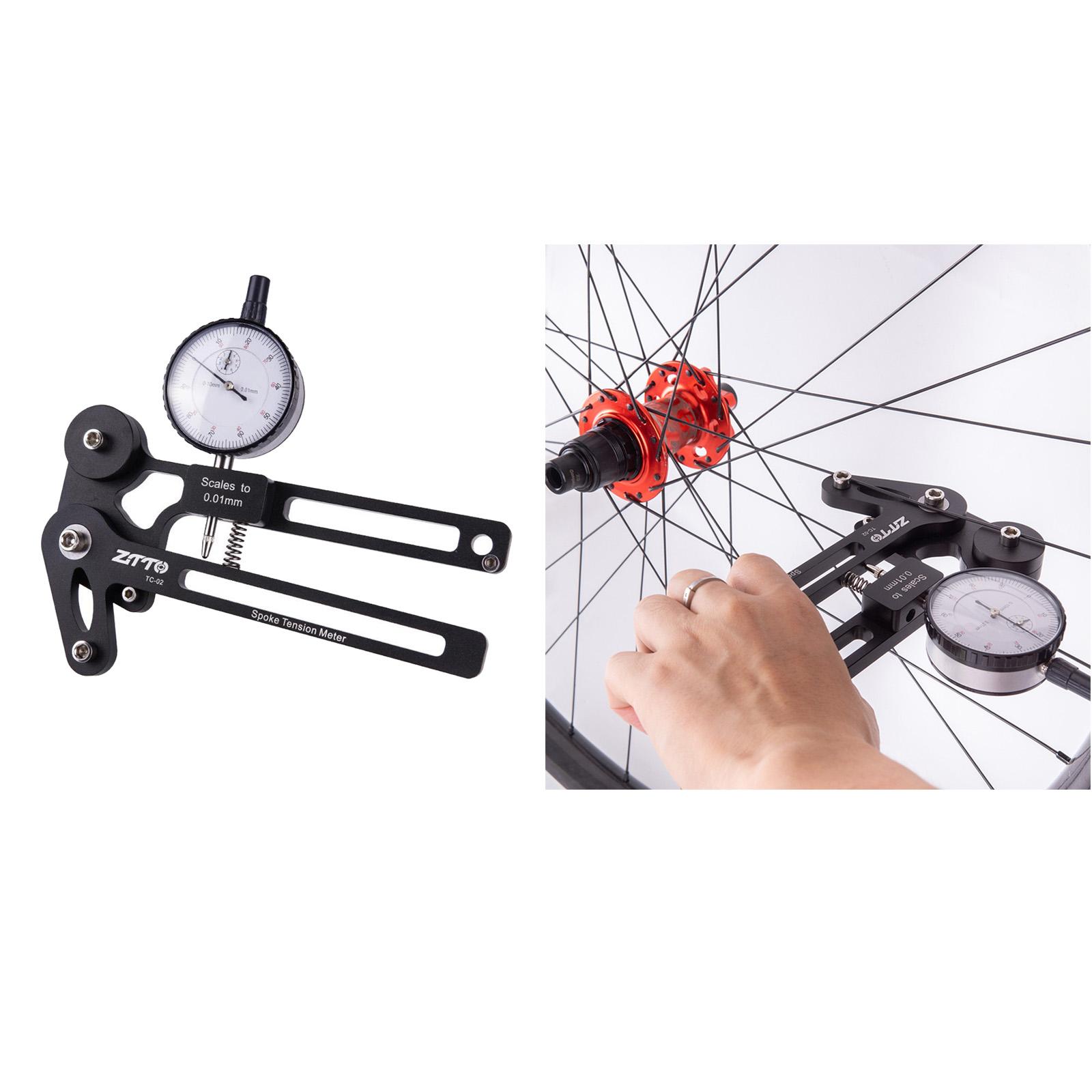 Accurate Bike Spoke Tension Meter Spokes Gauge Tensiometer Black Mechanical