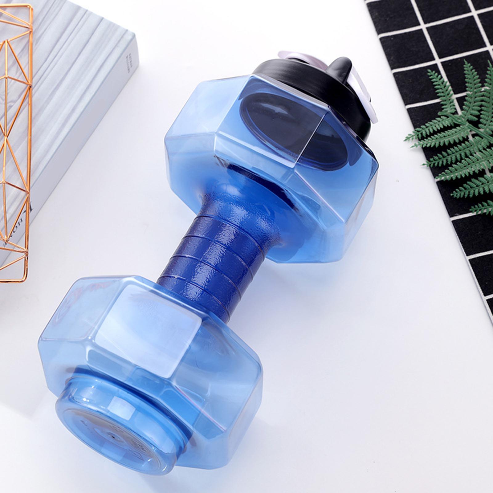 Fitness Dumbbells Weight Strong Water Drinks Bottle 2600ml Blue